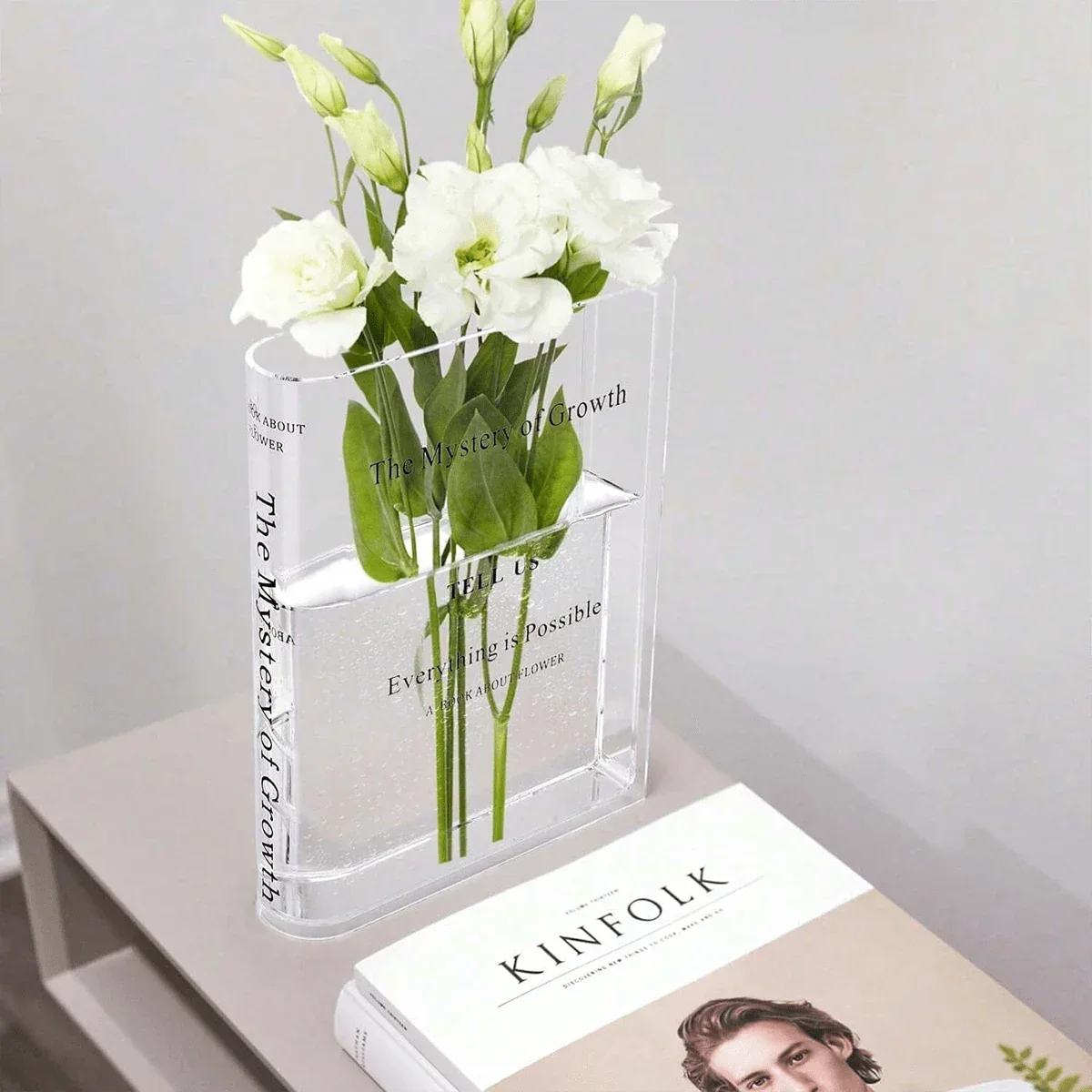 Florenza - Book-Shaped Acrylic Vase for Home Decor — image 1