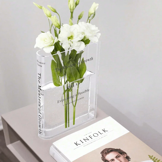 Florenza - Book-Shaped Acrylic Vase for Home Decor — image 1