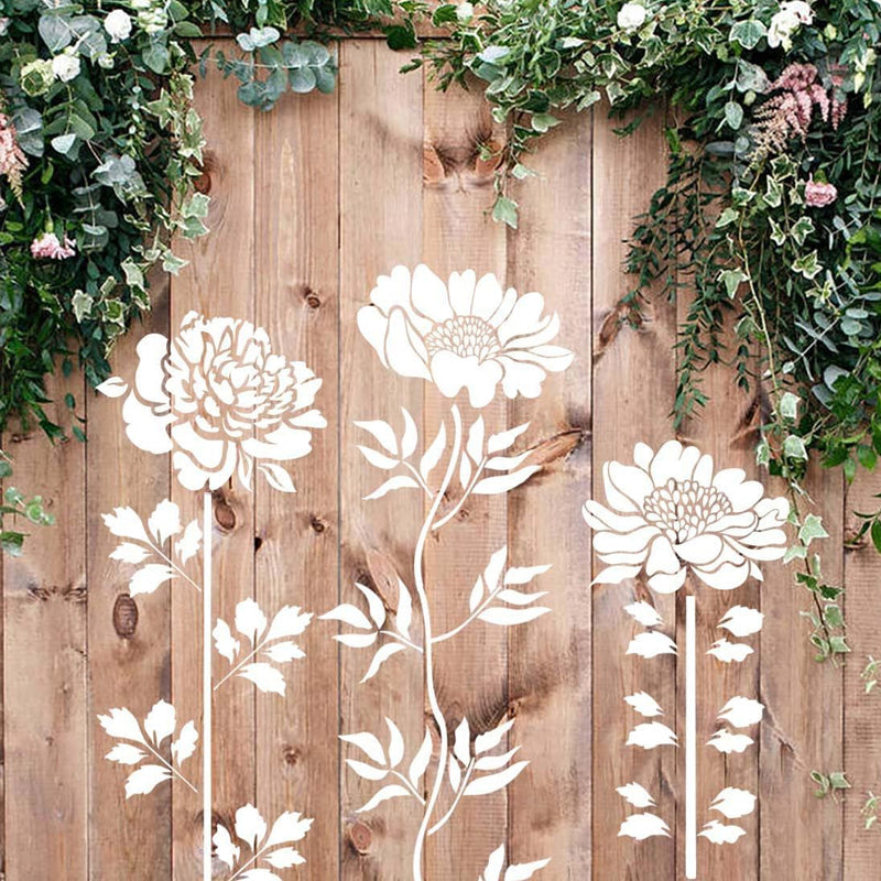 Florenza - Large Flower Stencils for Garden & Home Decor — image 3