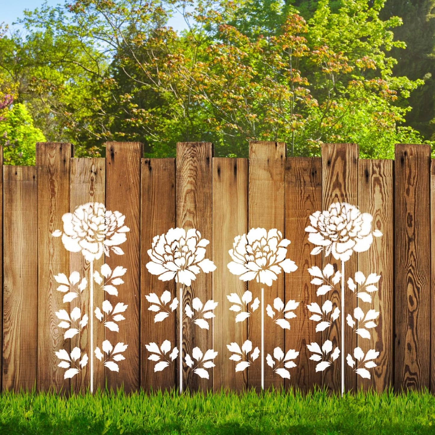 Florenza - Large Flower Stencils for Garden & Home Decor — image 2