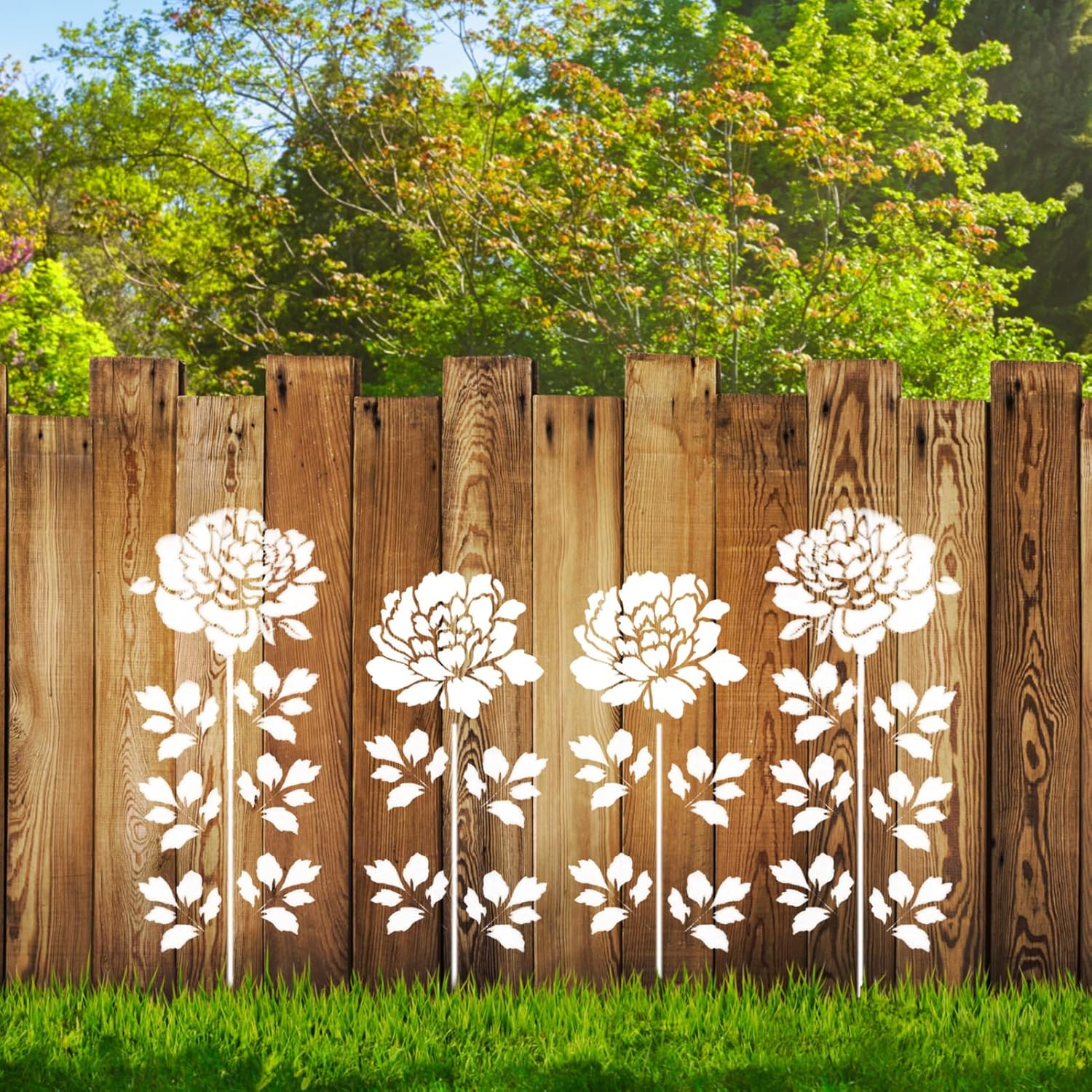 Florenza - Large Flower Stencils for Garden & Home Decor — image 2