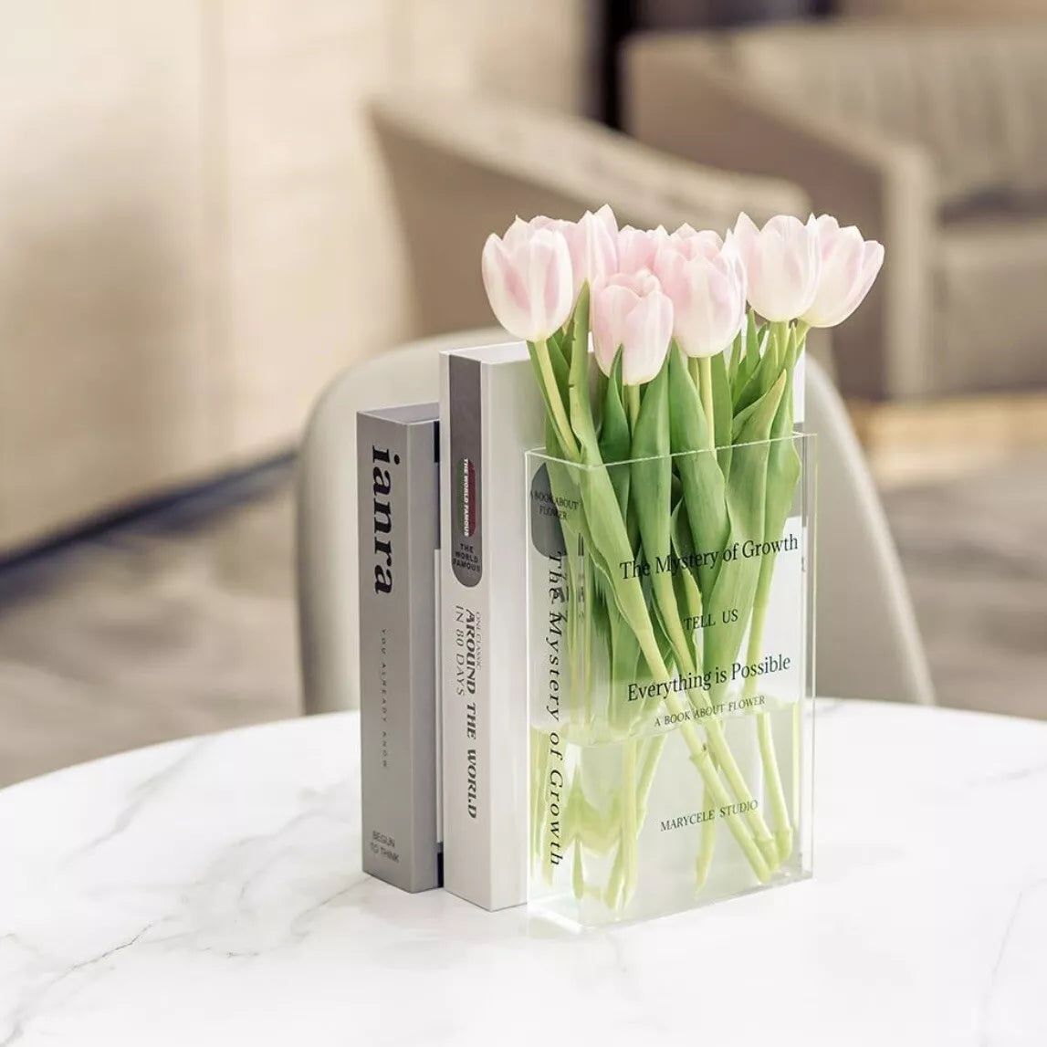 Florenza - Book-Shaped Acrylic Vase for Home Decor — image 3
